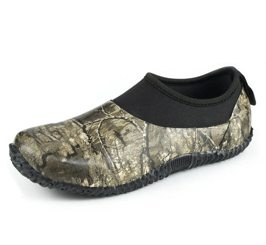 8 Fans Waterproof Timber Camo Garden Shoes, Size 8