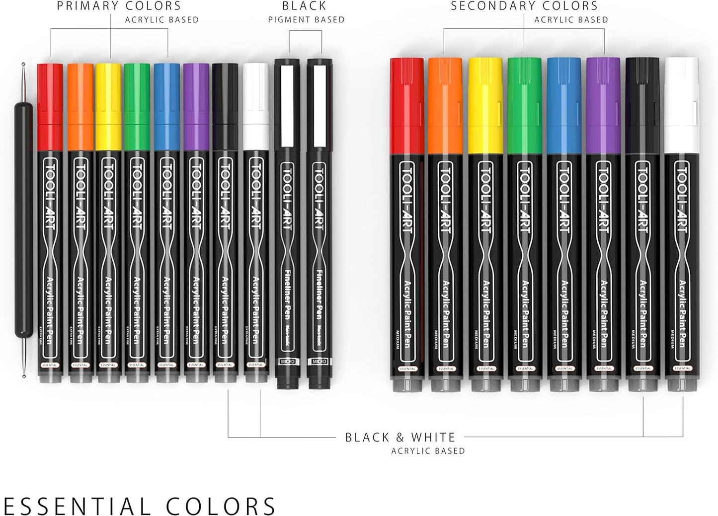 Rock Painting Starter 19 Pen Set In Zipper Case