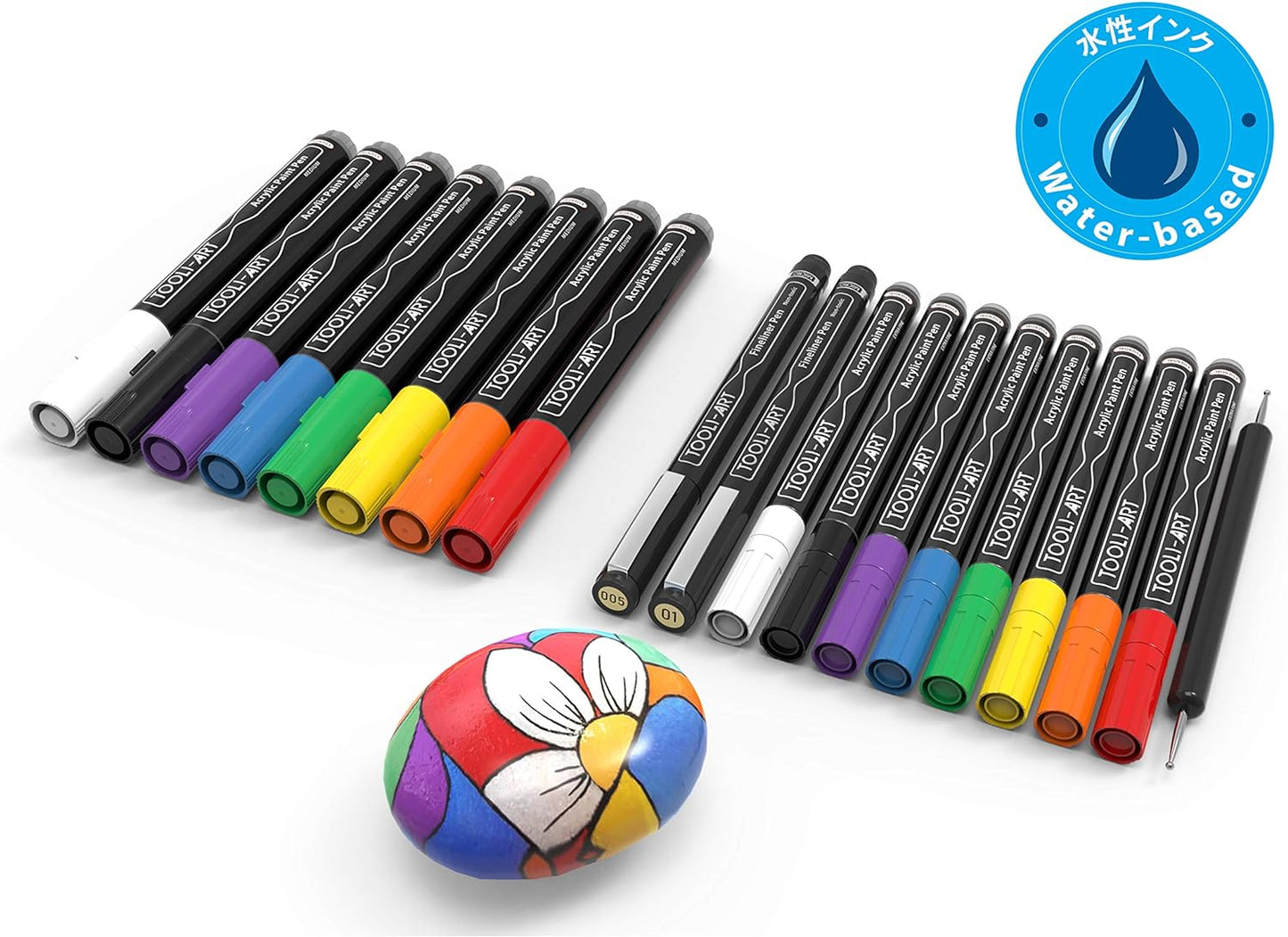 Rock Painting Starter 19 Pen Set In Zipper Case