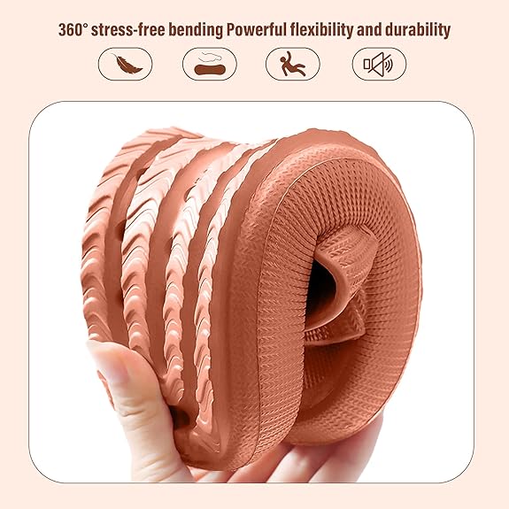 Women's Cloud Slippers, Non-Slip Quick Drying Shower Slides Bathroom Sandals, Pillow Slippers Extremely Comfy with Thick Sole, Size 7