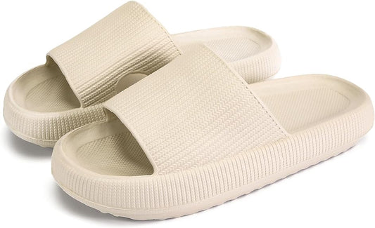 Pillow Slippers for Women, Non-Slip, Quick Drying Open Toe Super Soft & Comfy