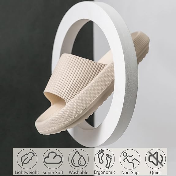 Pillow Slippers for Women, Non-Slip, Quick Drying Open Toe Super Soft & Comfy