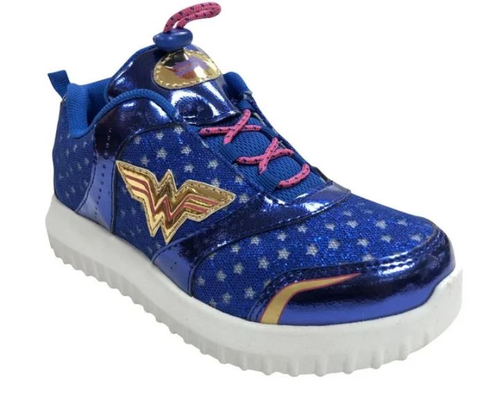 Wonder Woman Lighted Girls' Athletic Shoes, Size 3