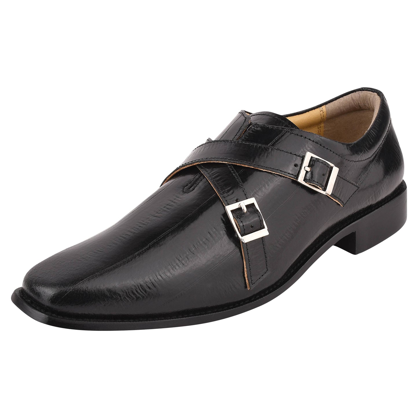 LIBERTYZENO Donna Men Leather Monk Strap Shoes