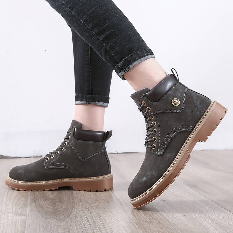 Winter outdoor windproof men's high boots