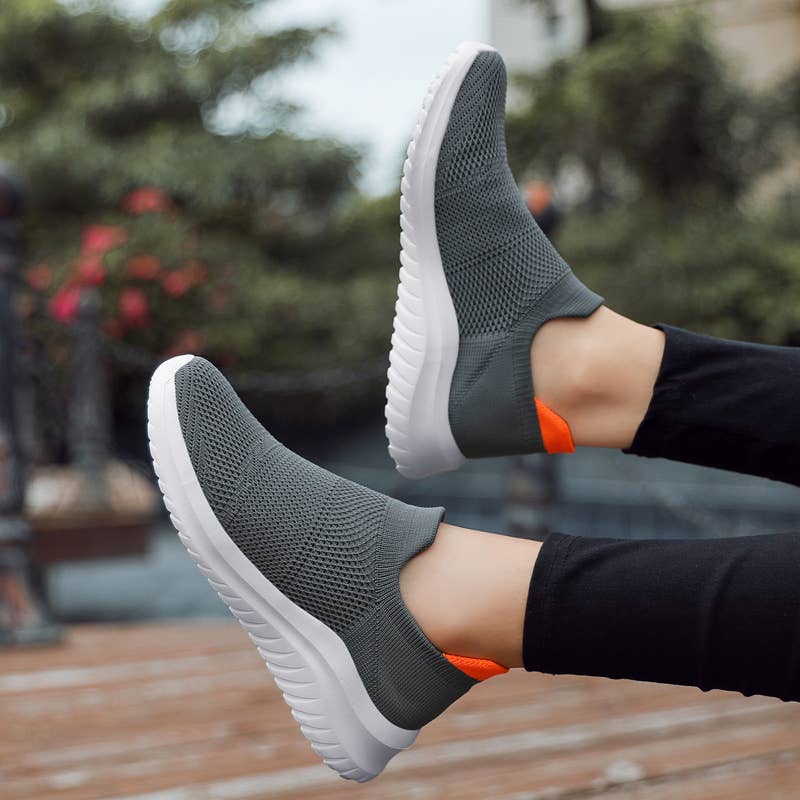 Men Casual Sport Flying Knit Sock Shoes