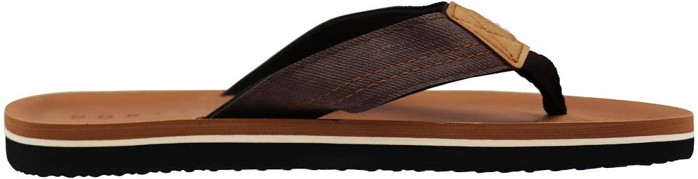 Norty Men's Soft EVA Sandal 41450, Brown Twill