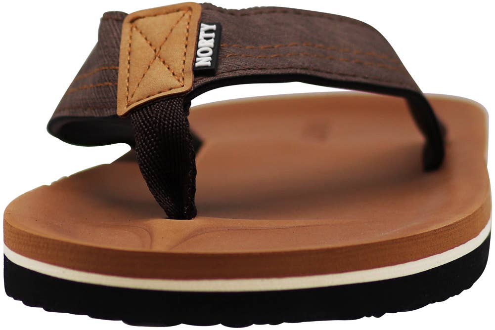 Norty Men's Soft EVA Sandal 41450, Brown Twill