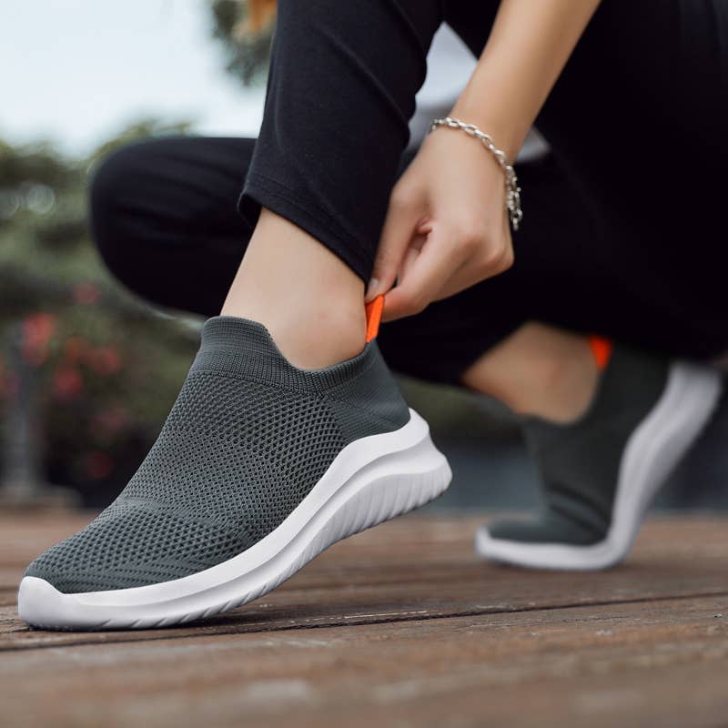 Men Casual Sport Flying Knit Sock Shoes