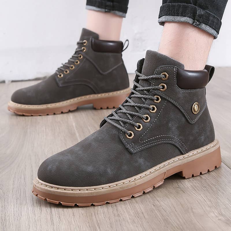 Winter outdoor windproof men's high boots