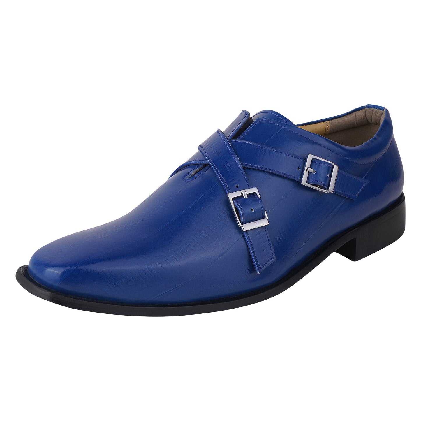 LIBERTYZENO Donna Men Leather Monk Strap Shoes