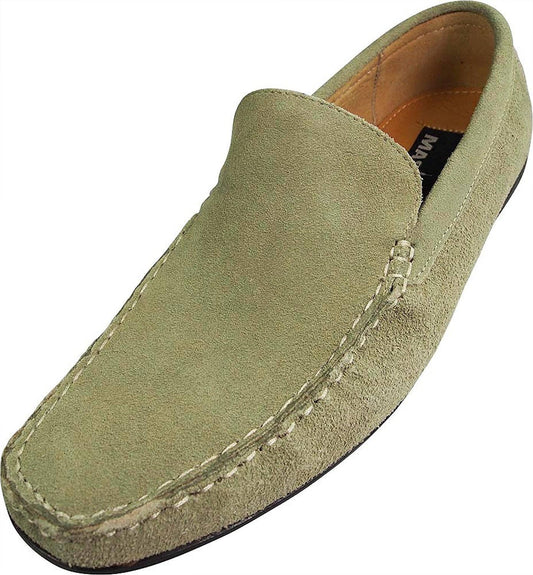 Masimo Men's Slip On Casual Dress Suede Driving Moccasin