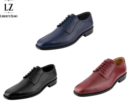LIBERTYZENO Men's Derby Style Genuine Leather formal shoes